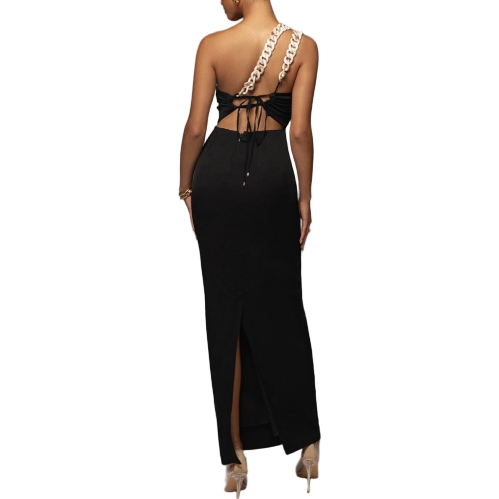 JLUXLABEL “Black Luxury Living Maxi Dress– Size M